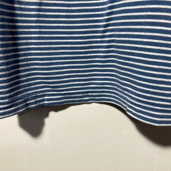 Marine Layer Men’s Short Sleeve Polo Shirt 2 Buttons Navy Stripe Size L/XL - Picture 4 of 11